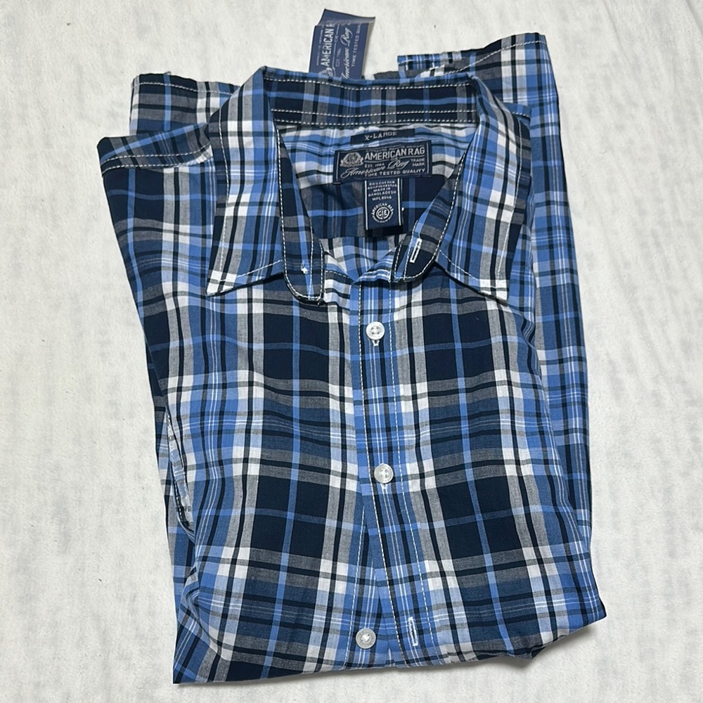 American Rag Blue Plaid Men's Shirt